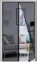 Panngu magnetinis tinklelis nuo vabzdžių durims 95 × 235 cm, stiklo pluoštas, juodas, heise-95x235