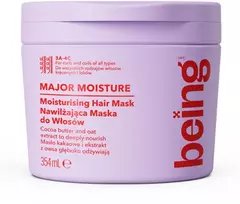 None BEING Major Moisture plaukų kaukė su kakavos sviestu ir avižų ekstraktu 354 ml