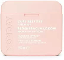None MONDAY Curl Restore + bambuko ekstrakto plaukų kaukė garbanotiems ir besiveliantiems plaukams 250ml