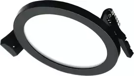 Tope Lighting Įmontuojamas apvalus juodas LED šviestuvas "SPLIT" 5W-4000K