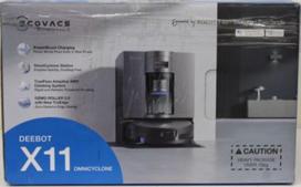 SALE OUT. Ecovacs DEEBOT X11 OMNICYCLONE EU Vacuum & mop, Wet&Dry,with new bagless All-in-One OmniCyclone station, Black (with brown shimmer | Ecovacs Robot Vacuum Cleaner with New Bagless All-in-One OmniCyclone Station | DEEBOT X11 OMNICYCLONE EU | DEEBOT X11 | 2000001426128