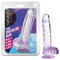 Blush Naturally Yours - kristalinis dildo (violetinis)