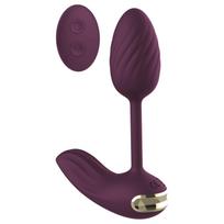 Dreamtoys Essentials - dėvimas lankstus vibruojantis kiaušinėlis (violetinis)