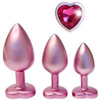 Dreamtoys Gleaming Love - širdelės formos analinių kaiščių rinkinys (rožinis)