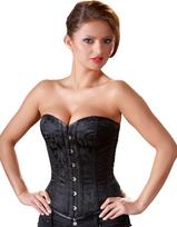 Cottelli Lingerie Zelmira juodas brokatinis korsetas - M