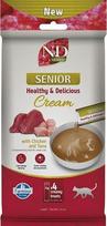 Farmina N&D Quinoa Cat Senior Cream with Chicken & Tuna box – cat treat – 4x15g