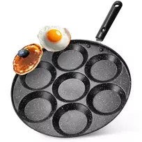 Keptuvė kiaušiniams ar blynams Vilde Basic Line 30 cm granitinė 7 skyrių