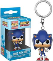 Vinilinė figūrėlė raktų pakabukas FUNKO POP: Sonic: Sonic w/ Ring