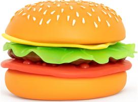 Antistresinis žaislas THE BIG SQUIJ Peel & Stack Burger Slow-Rise Squishy Toy