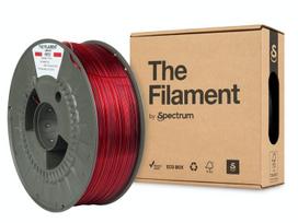 3D plastikas PET-G skaidrus raudonas (Transparent Red) 1kg The Filament by Spectrum