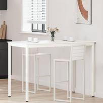 Baro stalas Balta 110 x 55 x 105 cm Kietos pušies mediena