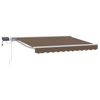 Rankinis markizės rėmas su LED Taupe 5 x 3 m