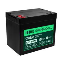 Greencell AGM VRLA 12V 80Ah maintenance-free battery for UPS, scales, camper (260x168x216mm)
