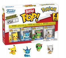 Funko Pop! Pokemon Bitty 4 vnt. figūrėlės: Pikachu, Vaporeon, Cubone