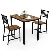 Valgomasis stalas su 2 suoliukais, 90x60x75.5 cm, 1 vnt