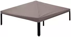 Paviljono uždanga Taupe 300 x 300 cm Poliesteris ir plienas