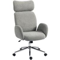 Biuro kėdė su reguliojama galvos atrama, ergonomiška, tamsiai pilka