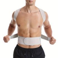 Pilkas megztas neopreninis laikysenos korektorius reguliuojamas unisex. , L