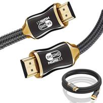 HDMI 2.1 Vaizdo Kabelis Ultra Greitas 8K 60Hz 4K 120Hz Auksinis 3m