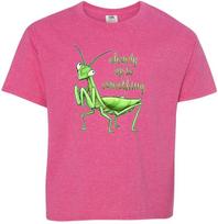 Inktastic Praying Mantis Clearly Up To Something Youth T-Shirt S