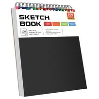 Eskizų knygelė Tuščia piešimo knyga Nuplėšiamas menas Eskizų popierius Eskizų knygelė One Size black