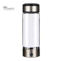 420ML Hydrogen Water Ionizer Cup Portable Rechargeable Rapid Electrolysis Hydrogen-rich Water Maker Glass Bottle sidabras