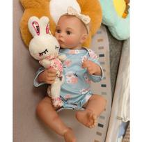 Lifelike Reborn Baby Doll - 48cm Realistic Preemie Newborn Girl with Open Eyes - Perfect Gift for Kids Age 3+ Cloth body doll
