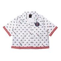 Jordan Paris Saint-Germain Laiski kvėpuojantys marginti laisvalaikio polo marškinėliai moterims Balti DC0452-100 M