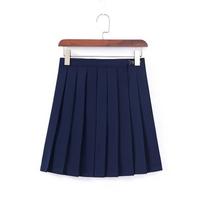 Navy Collar White Sailor Suit JK Uniform Set with Skirt S