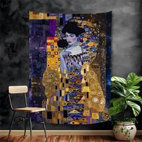 Klimt And Schiele Art Exhibition Hanging Bohemian Tapestry Cheap Hippie Bohemian Wall Tapestries Mandala Wall Hanging Home Decor 74x94cm(29x37in)