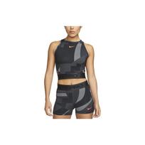 (WMNS) Nike Pro Dri-FIT Cropped Training Tank Top 'Black Dark Smoke Grey' Women's FD0954-010 L