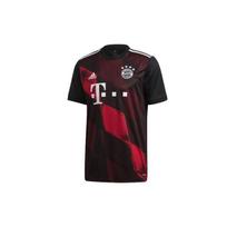 adidas Futbolo Sportinis Marškinėlis Azijos Dydis Trumpomis Rankovėmis Bayern Munich Išvykos Gerbėjų Edition Poros Stilius Juodas Unisex FN1949 M