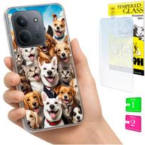 Etui Do Xiaomi Redmi 15C 5G 173Mm / Poco C85 Case Plecki Pieski + Szkło 9H