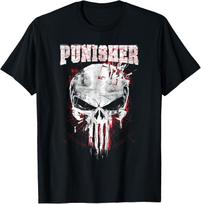 Marvel The Punisher Skull and Logo T-Shirt S įvairiaspalvis