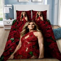 Mielos Celine Dion patalynės komplektai Išskirtinis lovos reikmenų rinkinys Antklodės užvalkalas Lovos uždangalo komplektas Patalynės komplektas Prabangi gimtadienio dovana 100x135cm