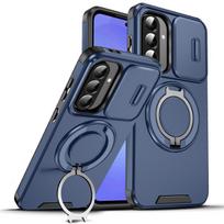 Armor Case for Samsung Galaxy A17 5G S25 FE A55 A56 A35 A36 A15 A16 S24 Plus S23 Ultra S22 S21 Stand Holder Matte Cover Galaxy A17 4G