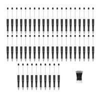100Pcs/Set Plastic Beadable Pens Bulk Bead Ballpoint Pens Black Ink Beaded Pens with Refills for DIY Making Kids Students Gift juoda