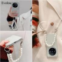 For VIVO X300 Ultra X300 Pro Pearl Chain Crossbody Lanyard Phone Case For VIVO X300 Pro Transparent Soft TPU Back Cover For VIVO X300 Pro