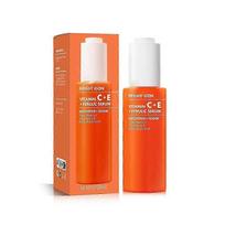 SKIN Bright Icon Vitaminas C + E + Ferulo rūgšties serumas, Šviesinantis ir raminantis veido serumas, Padeda suvienodinti odos toną, Veganiškas ir nebandytas su gyvūnais 1pc