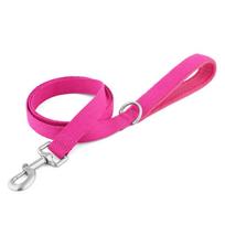 Comfortable Cotton-linen Dog Leash Non-Slip Durable Outdoor Walking Anti-lost Pet Leash for Medium Large Dogs Laisse Chiens (Rose,S(122x2.0cm)) ryškiai rožinė