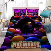 Žaidimo F-Five N-Nights At F-Freddys Antklodės Užvalkalų Rinkinys Namų Stiliaus Patalynė Minkštas Skalbiamas Medvilninis Lova 3 Dalių Rinkinys Studentų Bendrabučio Dovana EU Single(135x200cm)