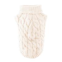 Winter Warm Solid Chihuahua Puppy Dog Sweater Pullover Pet Clothes for Small Dogs Yorkshire Schnauzer Disfraz De Perro (White,XS-suit 0.6-1.5kg) balta