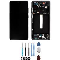 Écran LCD et vitre tactile - SAMSUNG - Galaxy S21 FE (G990B) - Noir - Assemblés sur châssis - Original juoda