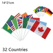 32 Countries International Stick Flag of the World Small Mini Hand Held Flags for Sports Events,International Festival