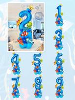 24pcs Cute Sea Animal Theme Balloons Lobster Octopus Seahorse Fish Shape Balloon for The Sea Party Decoration Birthday Balloons 7