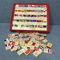 100 pcs Kids Wooden Flag Learning Block Toys Kits Domino Blocks for Children  learning World Flags Educational Toy Festival Gift