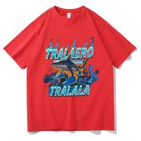 Fashion Tralalero Tralala Funny Shark with Shoes Meme T Shirts Men Casual Humor T-shirt Man Gothic Vintage Short Sleeve Tshirt S