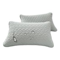 1pair Absorbent Cotton Quilted Pillowcase, Sweat & Stain Resistant Pillow Cover for Household Use, Single & Pair Available 48×74cm 48cmX74cm