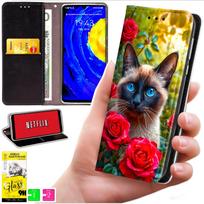 Etui Typu Portfel Do Motorola Edge 70 - Pokrowiec Bluemoon Nadruk + Szkło 9H