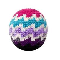 Handmade Crochet Footbags Yarn Multicolored Kids Adults Hacky Sack Knitted Throwing Beanbag Juggling 1pc